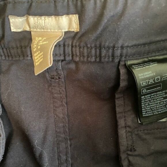 H&M Navy Khaki Straight ankle pants with cuff, size 16 - Picture 3 of 4